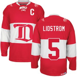 Herren Detroit Red Wings Eishockey Trikot Nicklas Lidstrom #5 Authentic Throwback Rot CCM Winter Classic